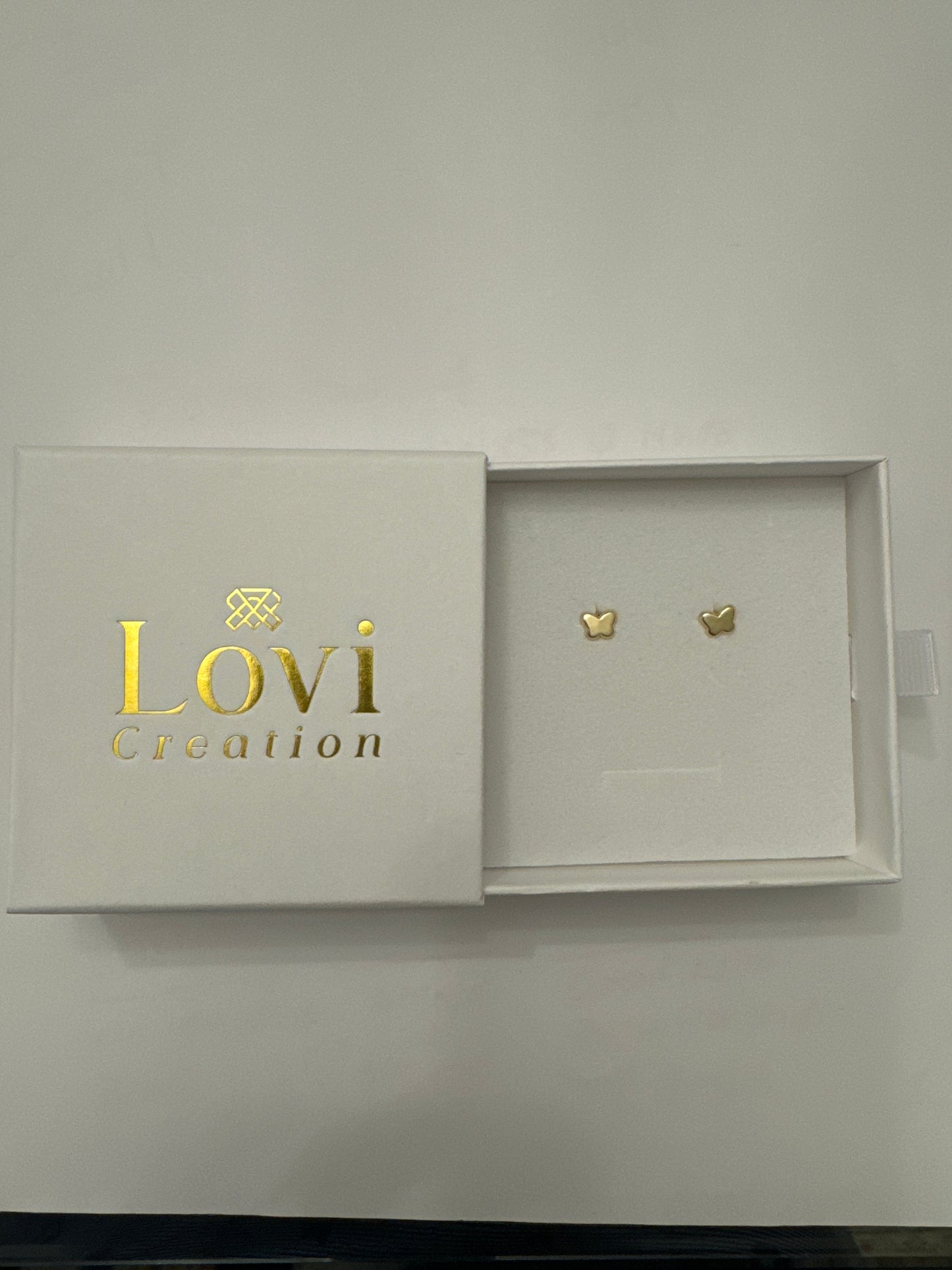 14k Gold Butterfly Earrings
