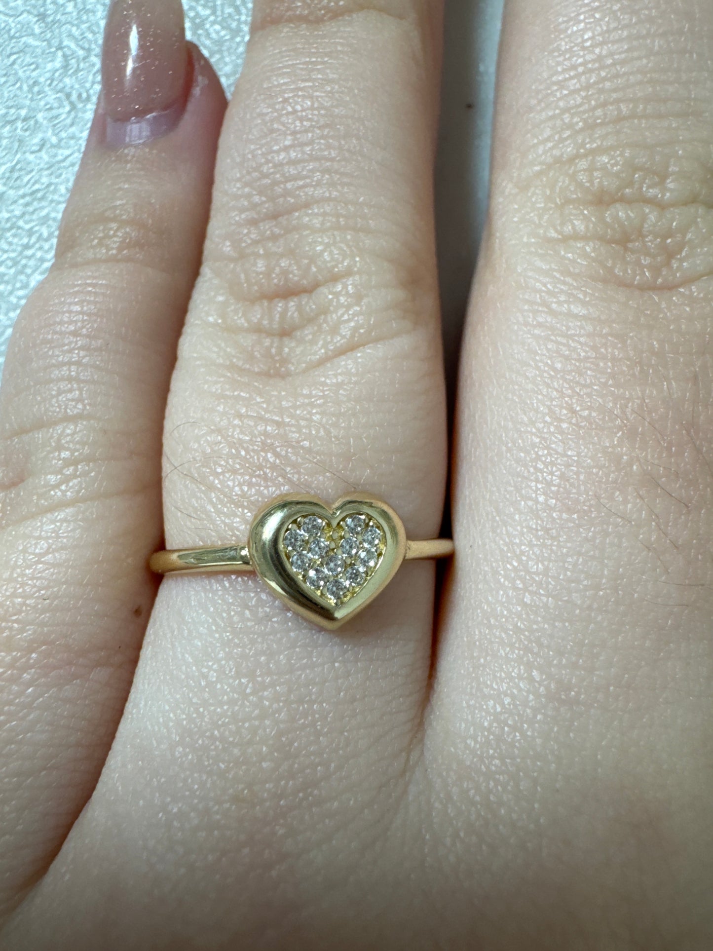 Anillo corazón size 8 14K