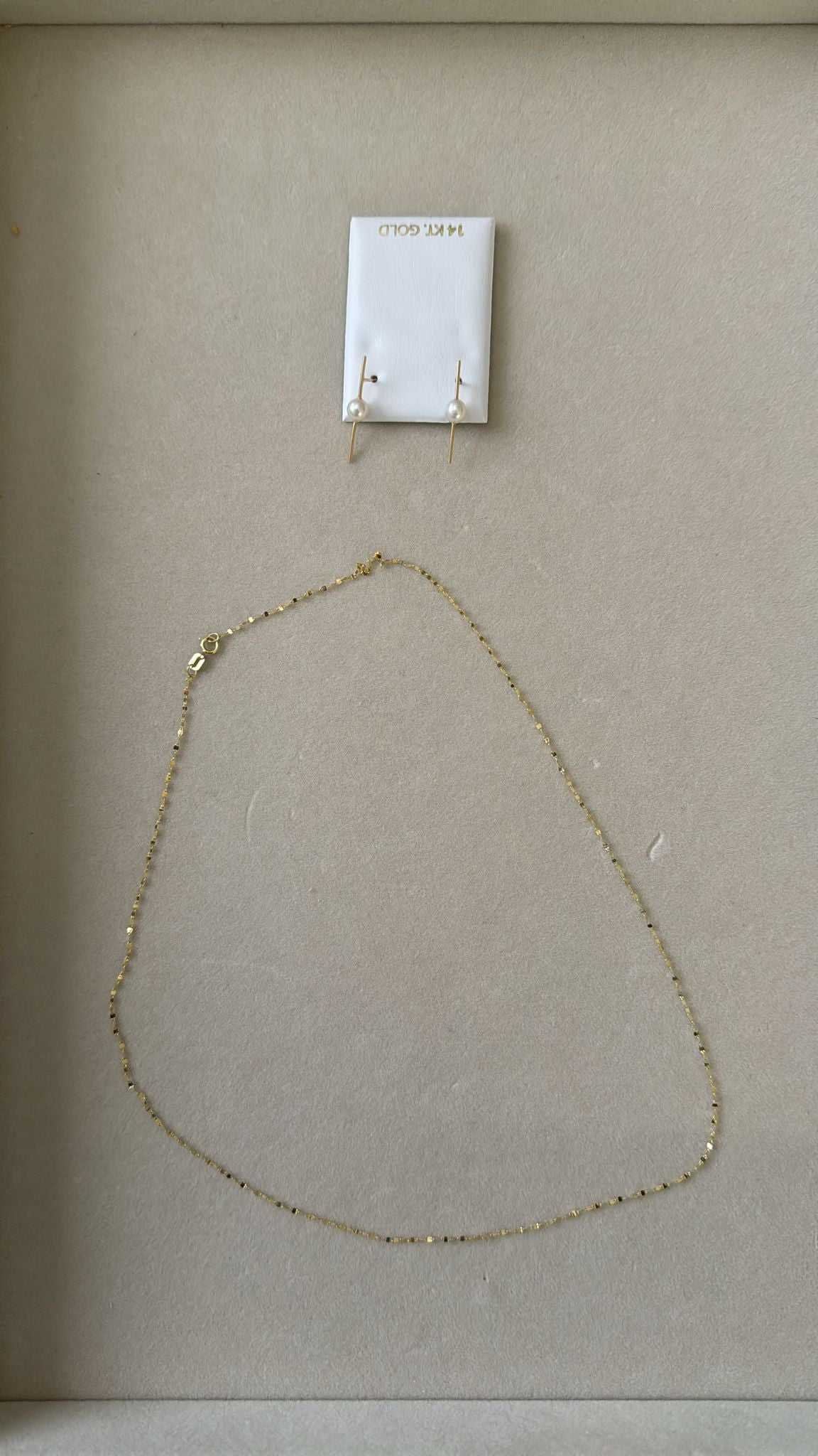 Cadena Espejo y aretes de espejo