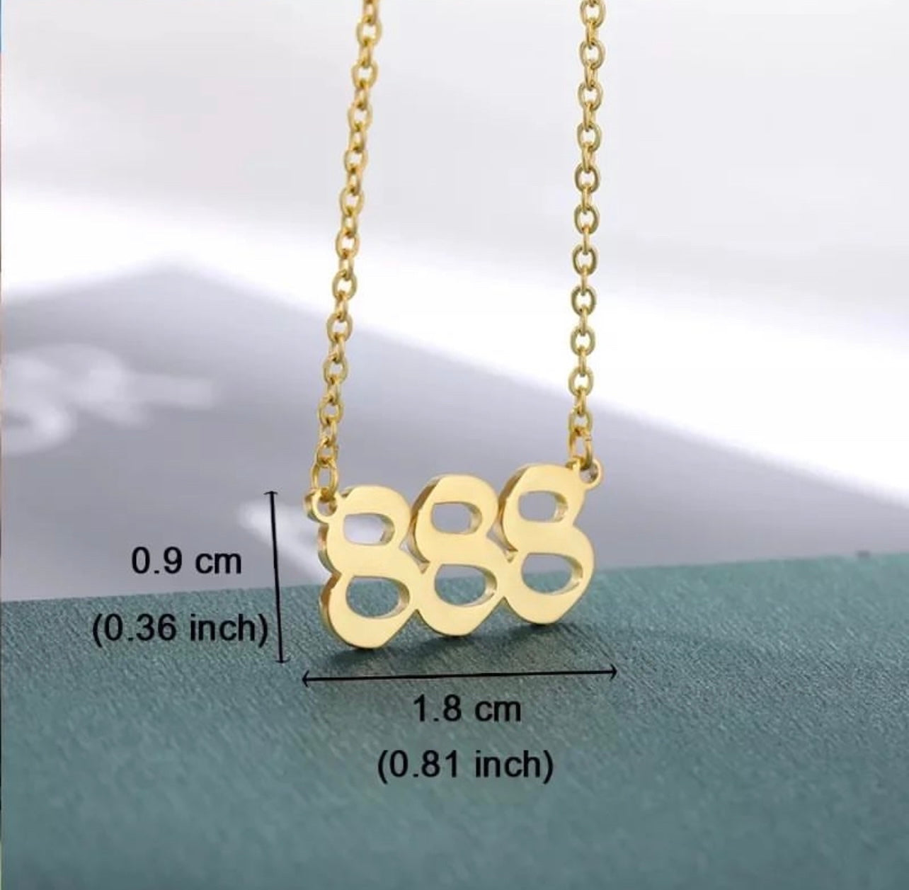 14k Gold Angel Number Necklace