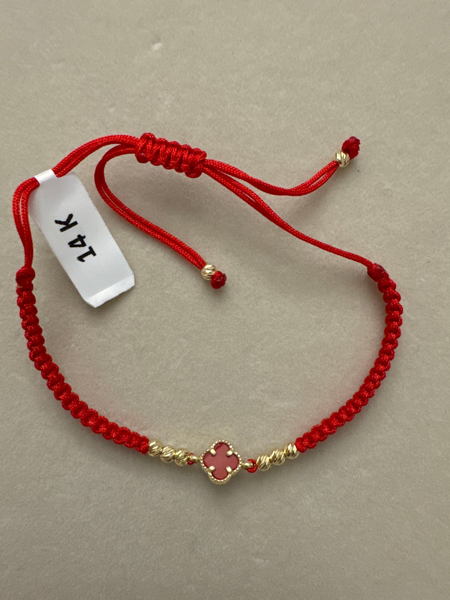Red 14k Clover
