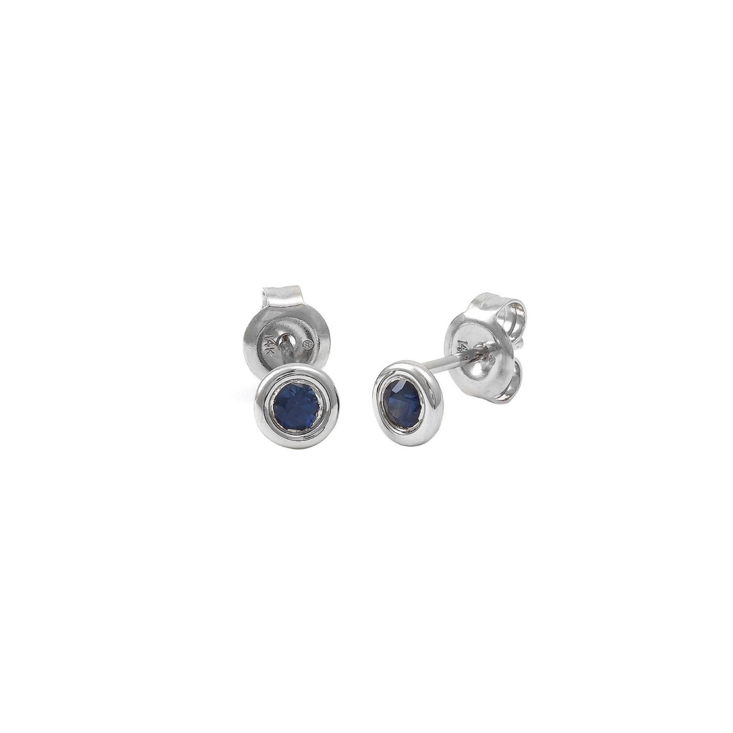 14k Gold & Sapphire Stud Earrings