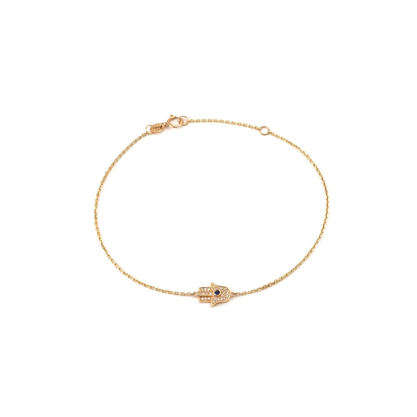 14k Gold Hamsa Hand Bracelet
