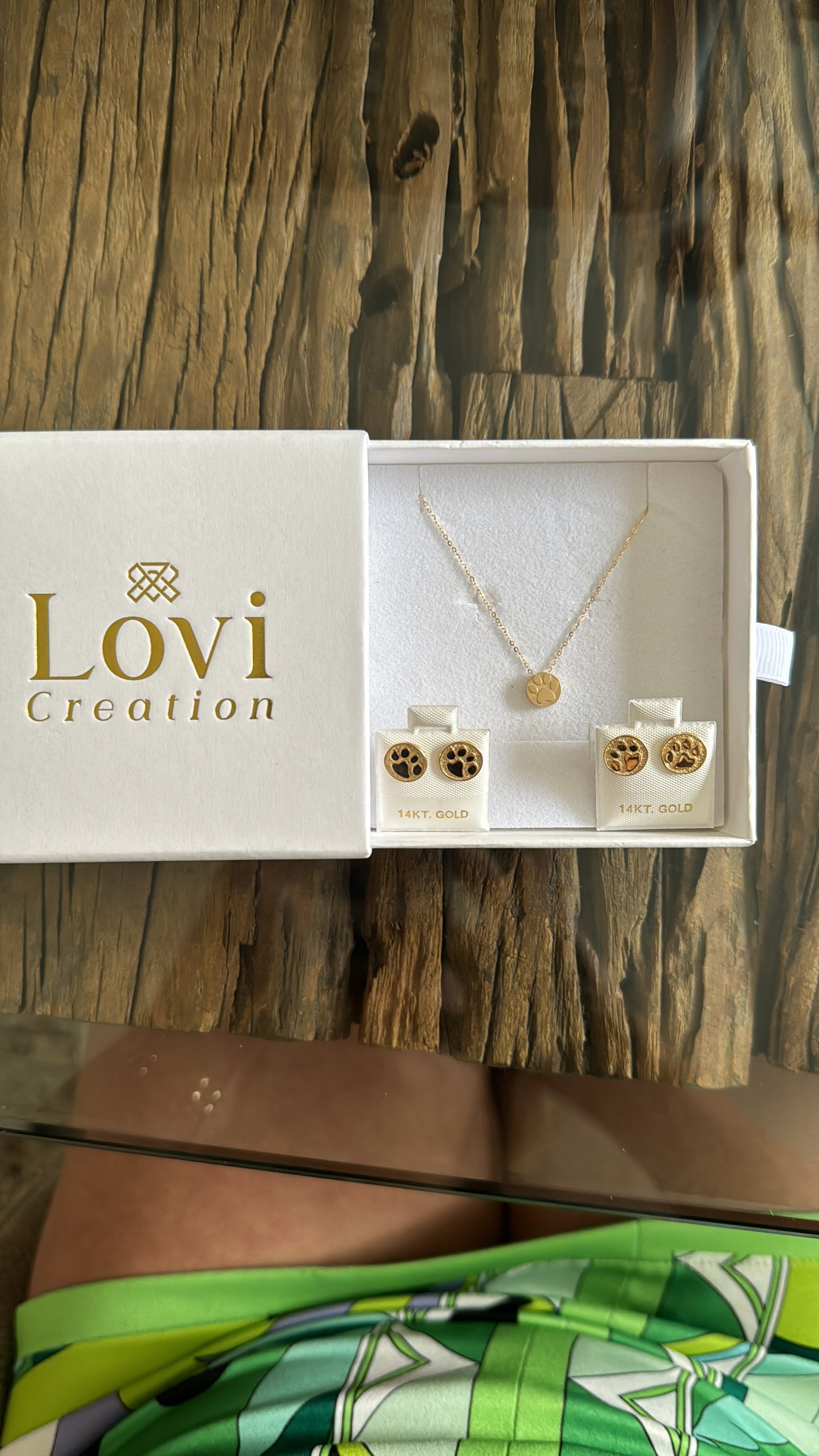 14k Gold puppies set