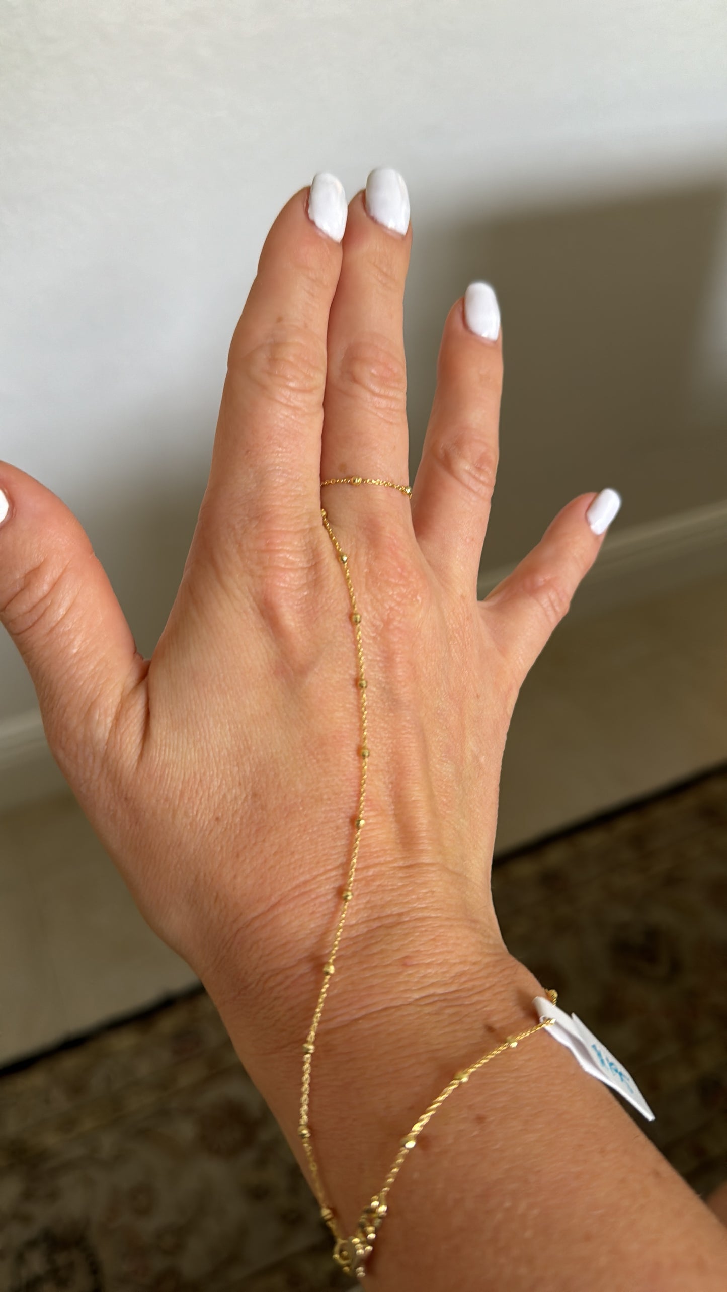 14k Gold hand chain