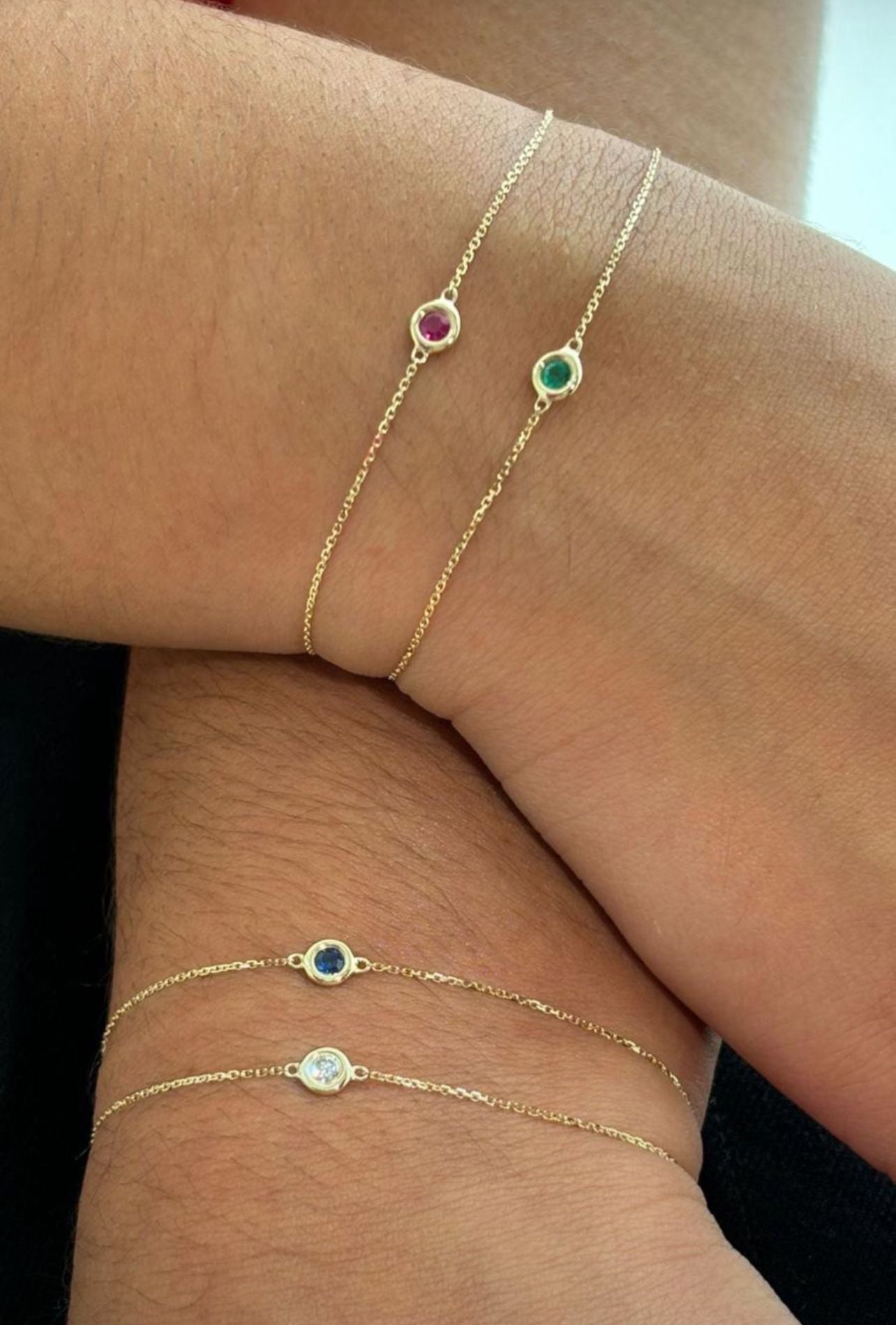 14k Gold Blue Topaz Bracelet