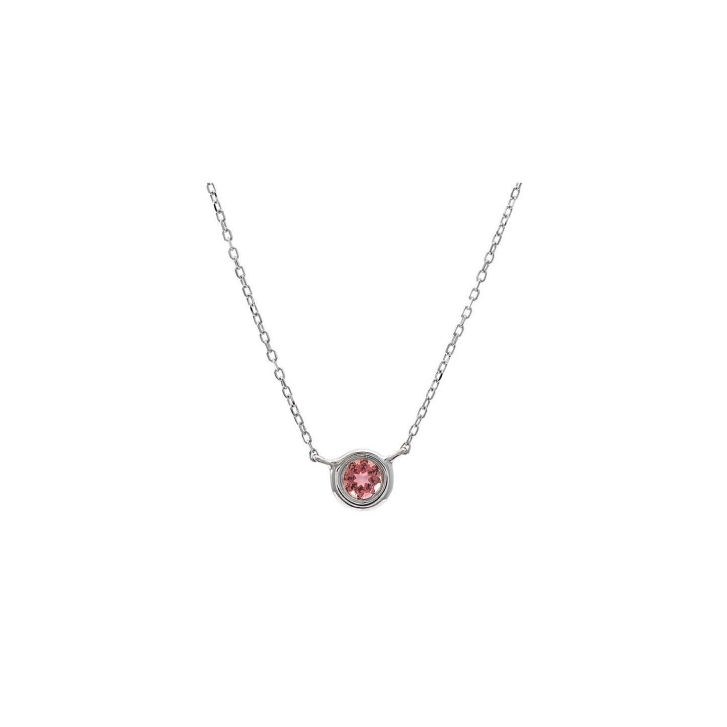 14k Gold Tourmaline Bezel Necklace