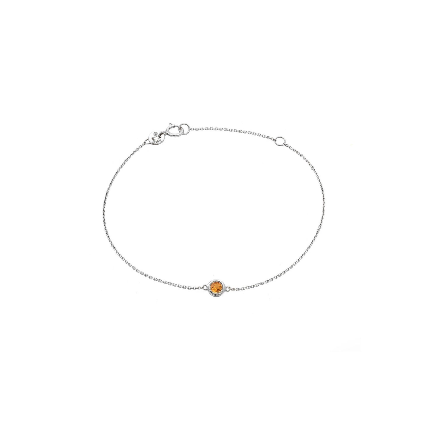 14k Gold & Citrine Bezel Bracelet