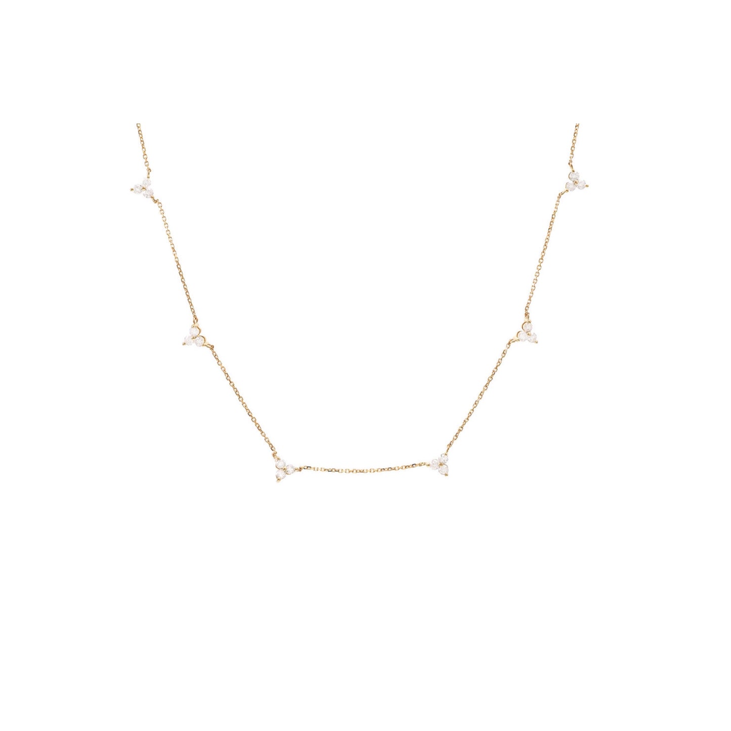 14k Gold Diamond by the Yard Necklace