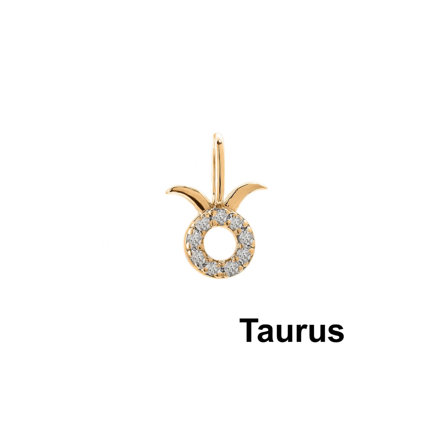 14k Gold Taurus Zodiac Sign Pendant