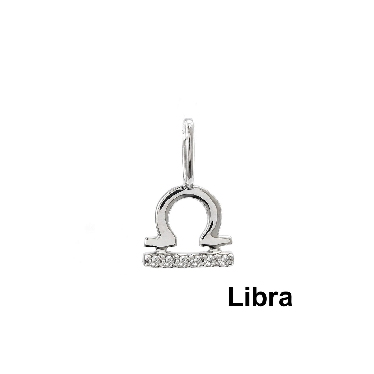 14k Gold Libra Zodiac Sign Pendant