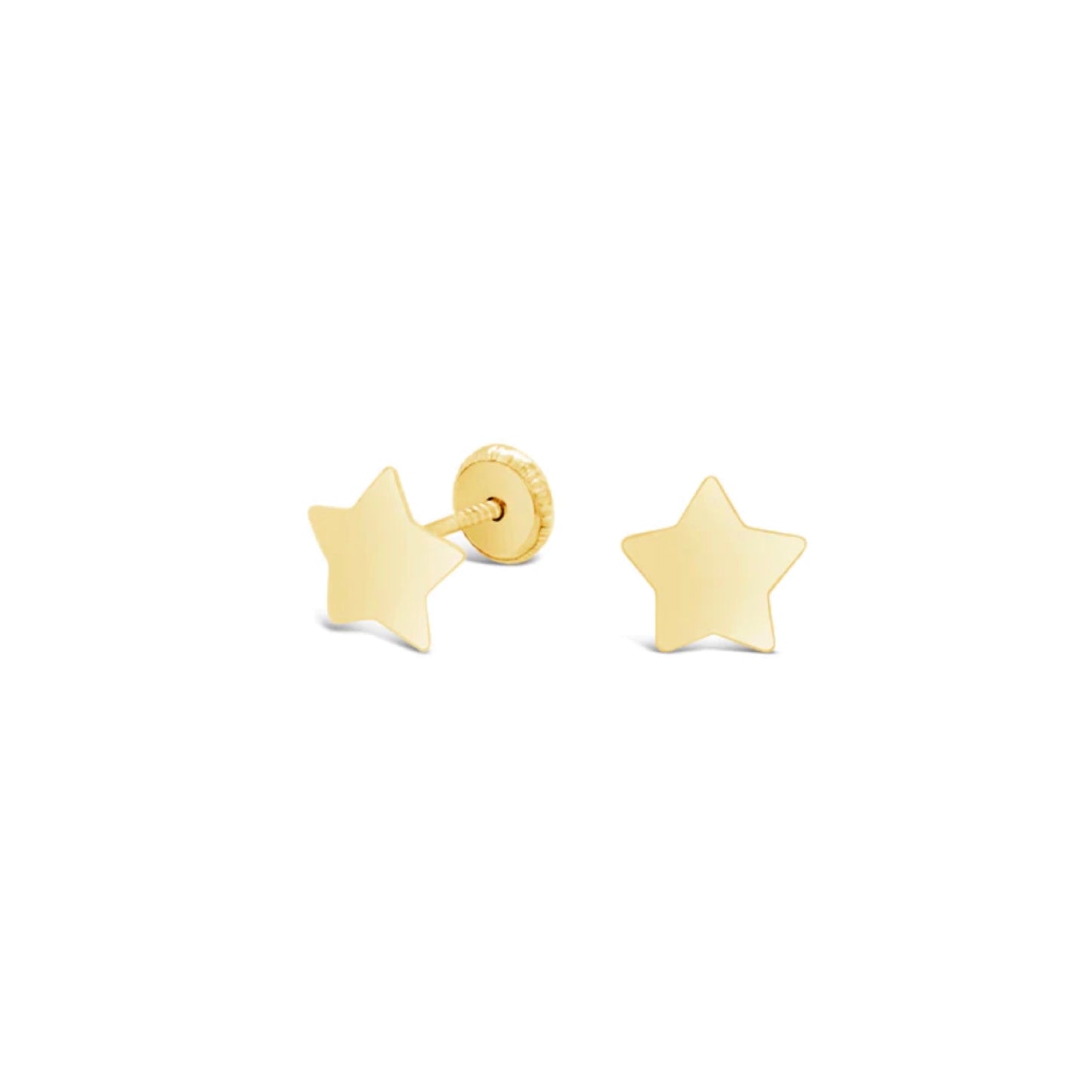 14k Gold Star Earrings