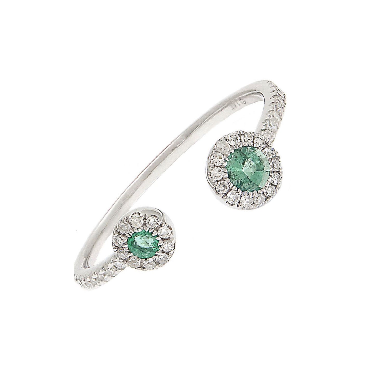 14k Gold Emerald & Diamonds Ring