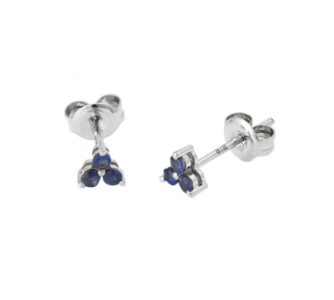 14k Gold & Three Stone Earrings