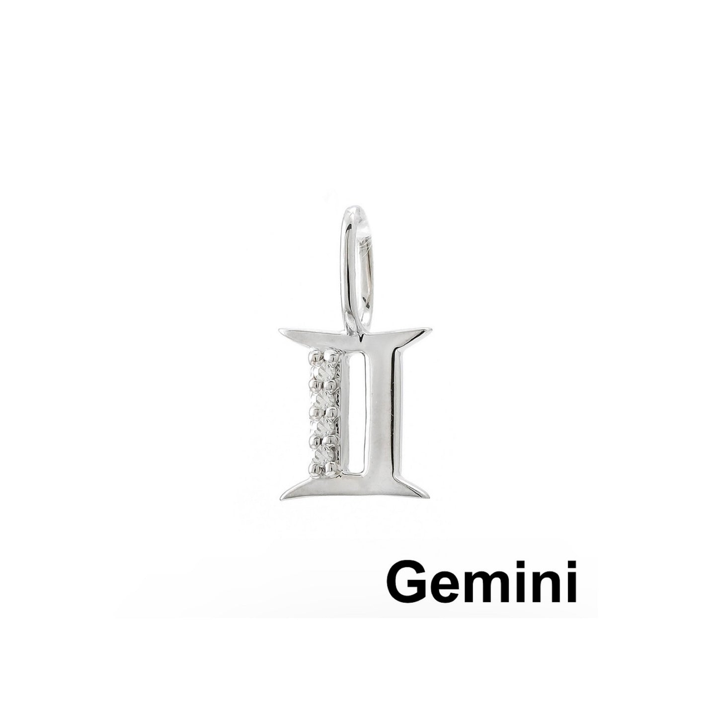 14k Gold Gemini Zodiac Sign Pendant
