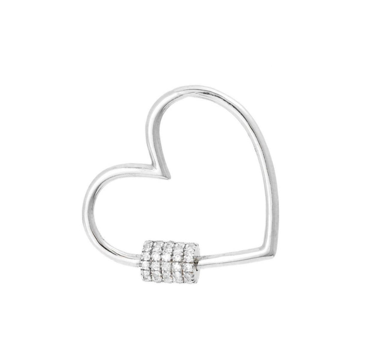 14k Gold Heart Opening Pendant