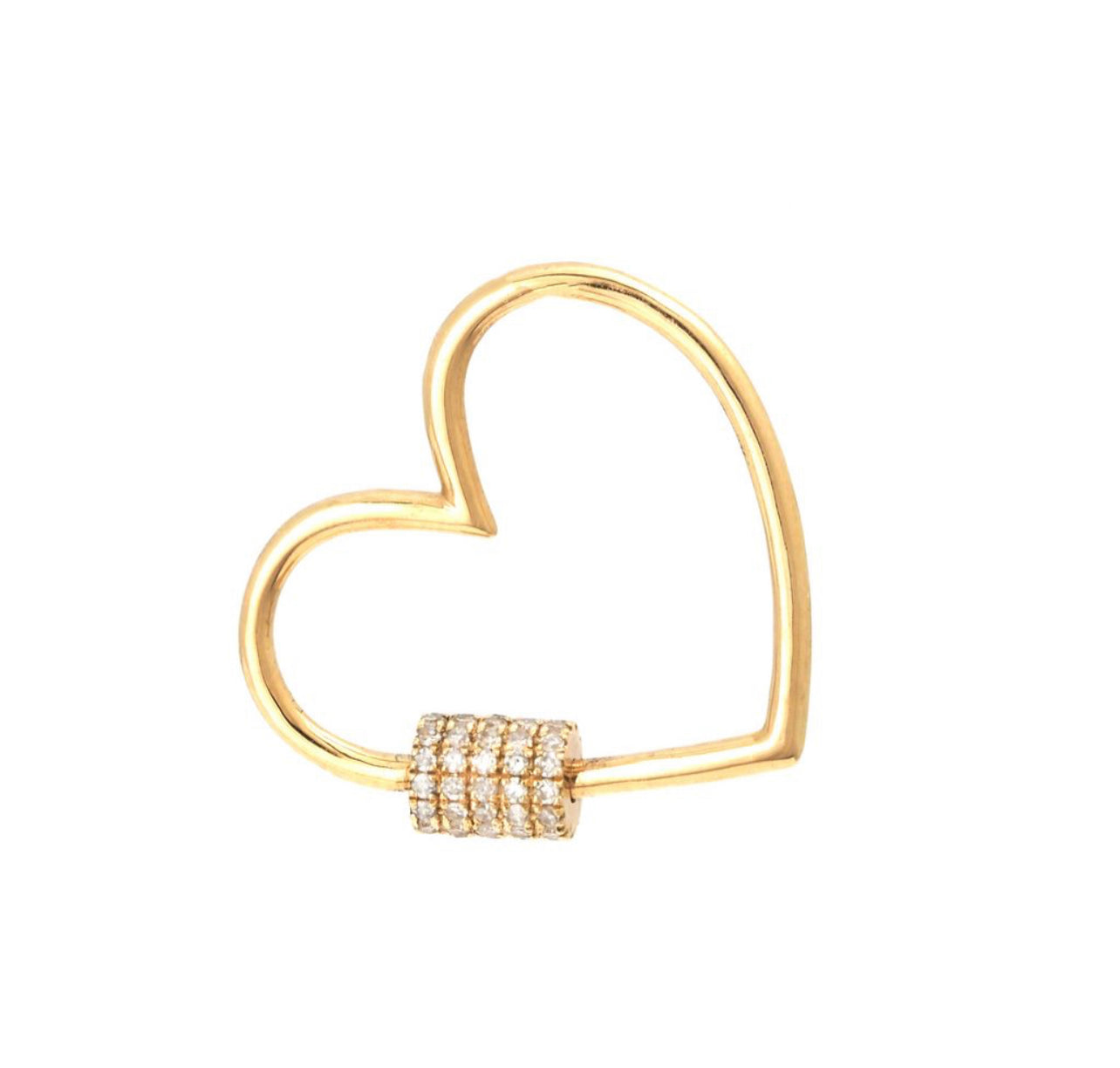 14k Gold Heart Opening Pendant