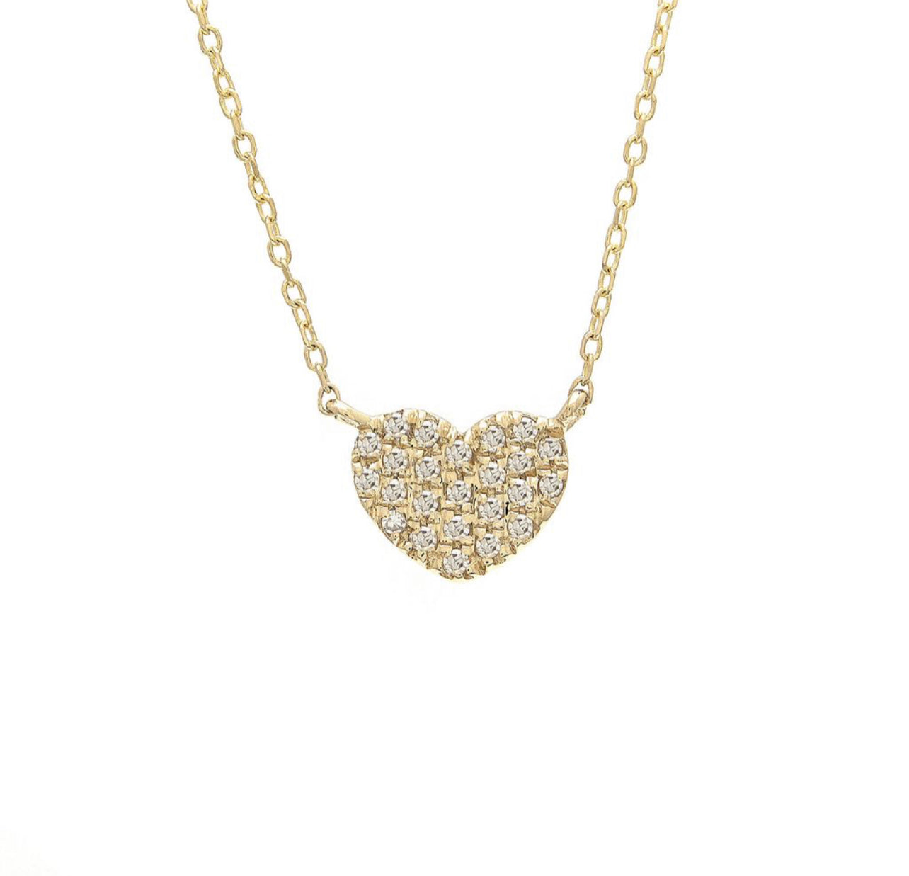 14k Gold & Diamonds Mini Heart