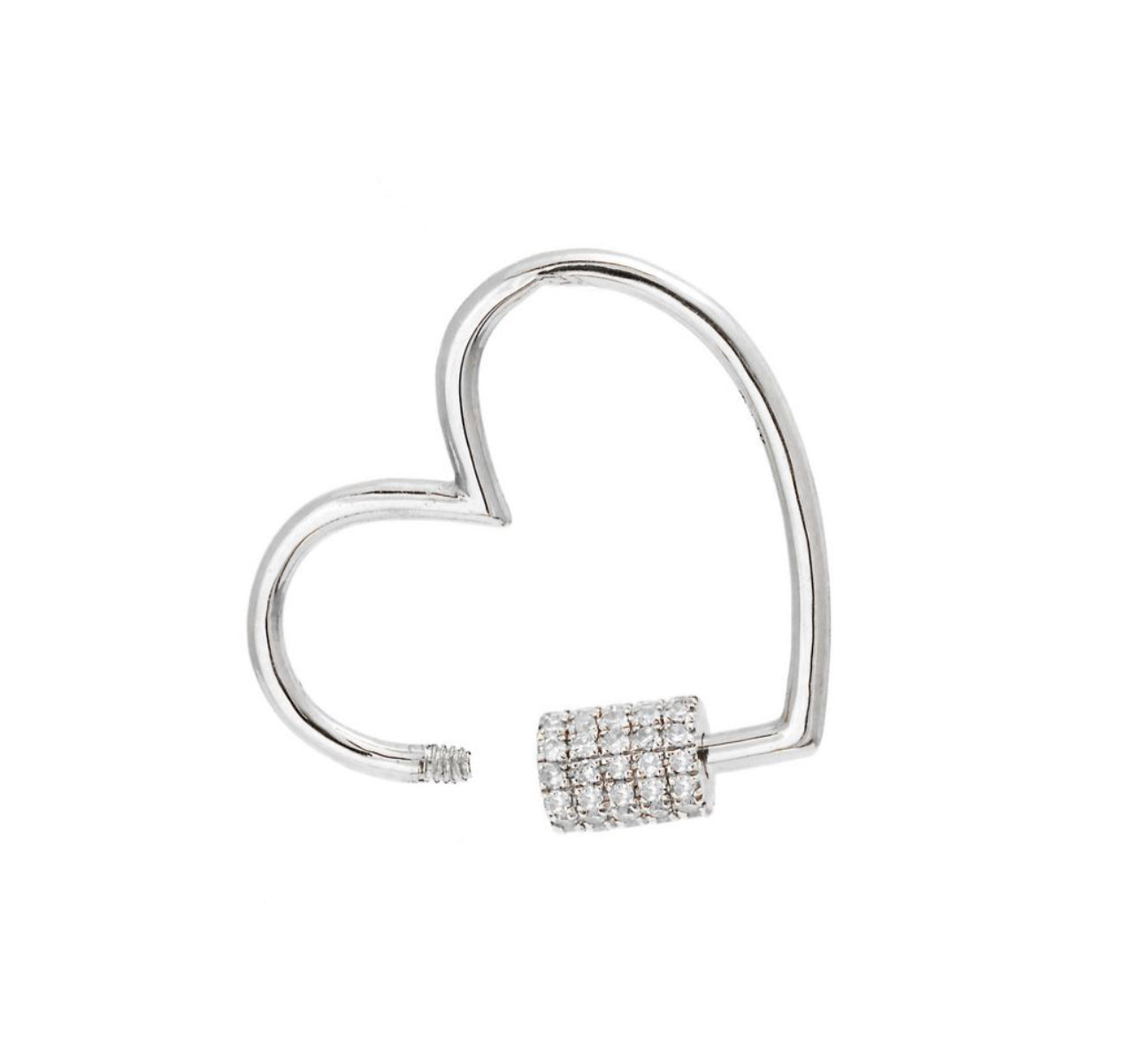 14k Gold Heart Opening Pendant