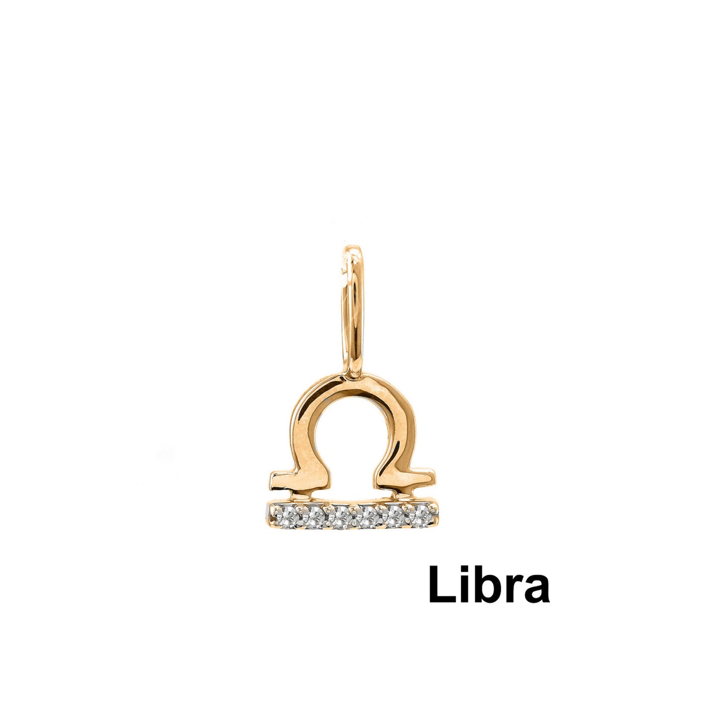 14k Gold Libra Zodiac Sign Pendant