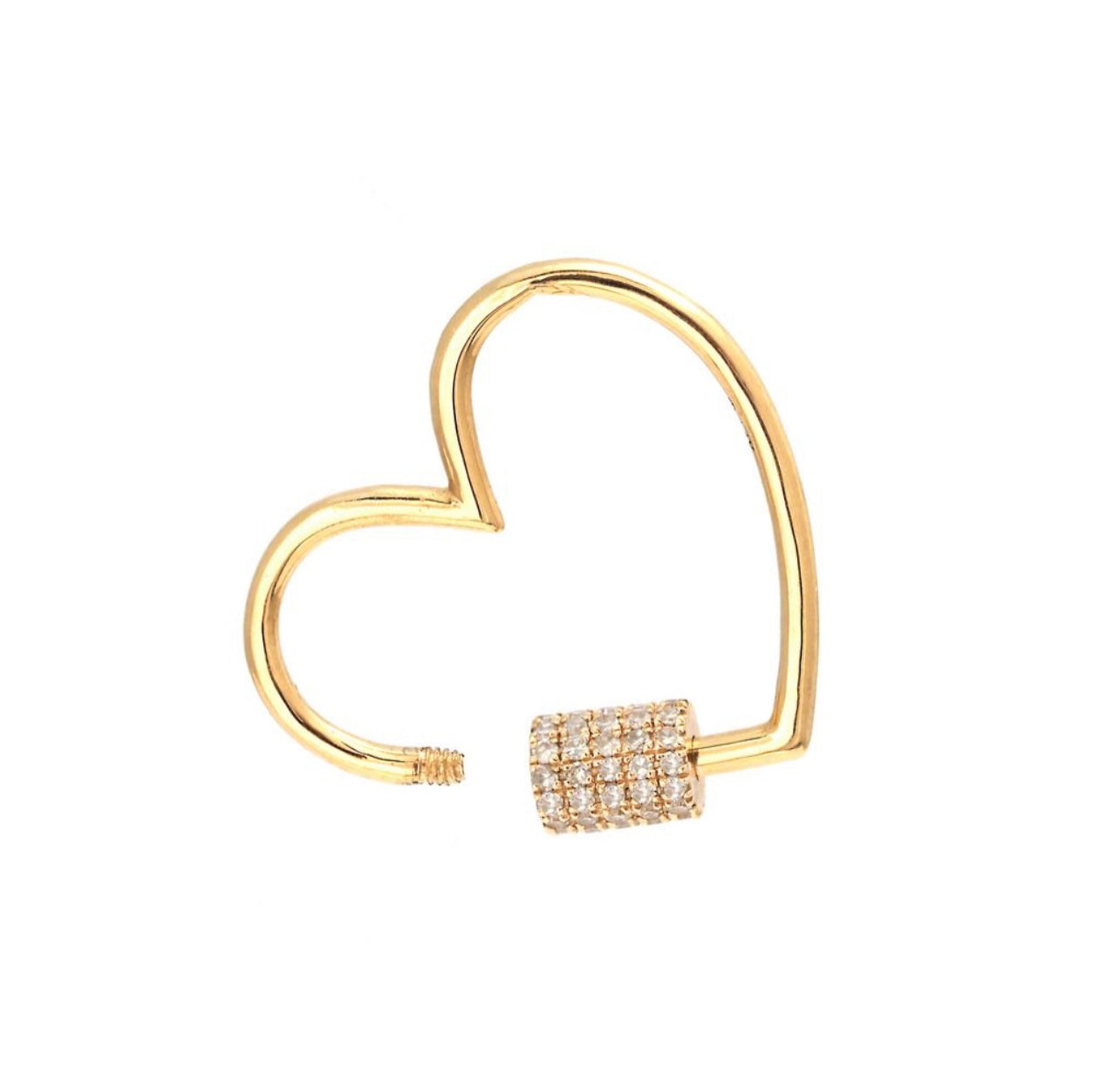 14k Gold Heart Opening Pendant