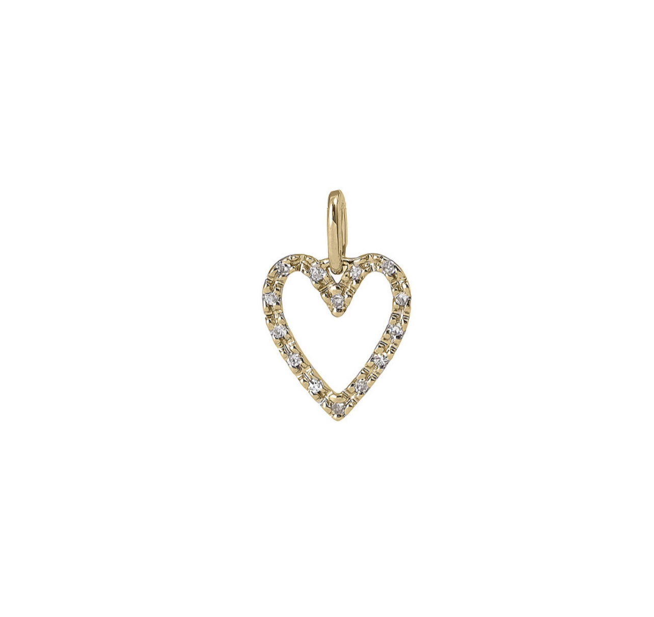 14k Gold Diamonds Heart Pendant