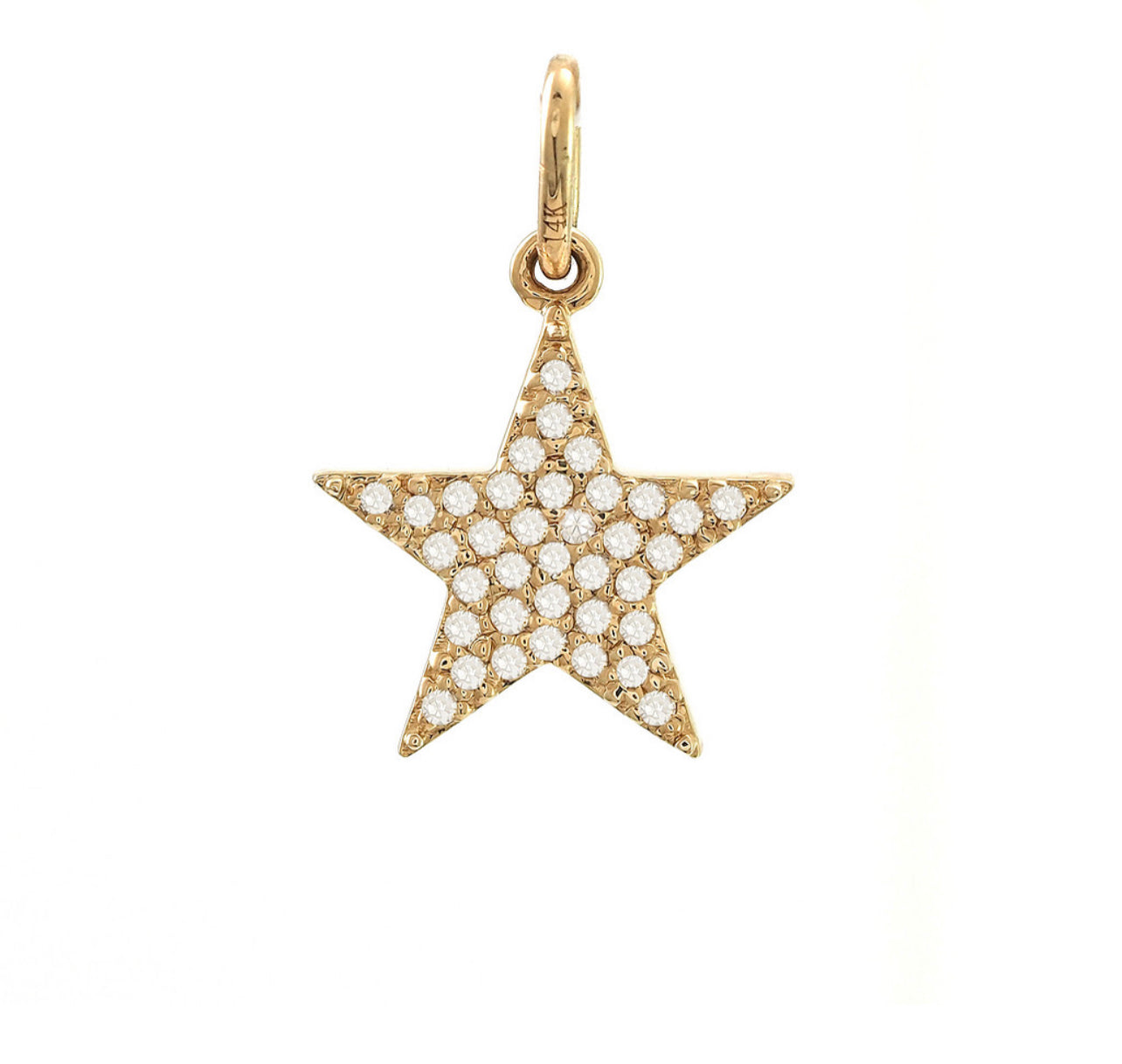 14k Gold Star with Diamonds