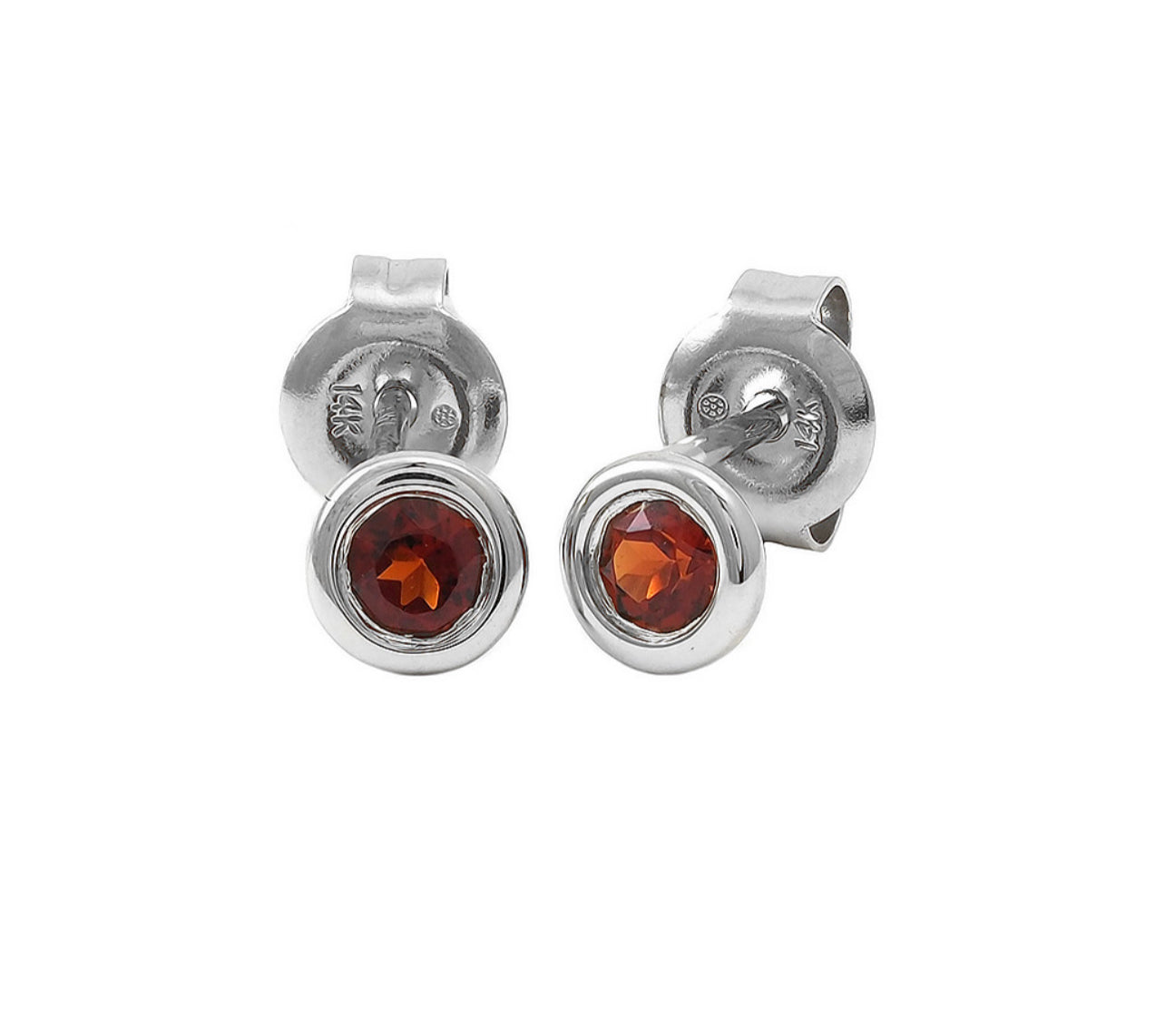 14k Gold & Garnet Earrings