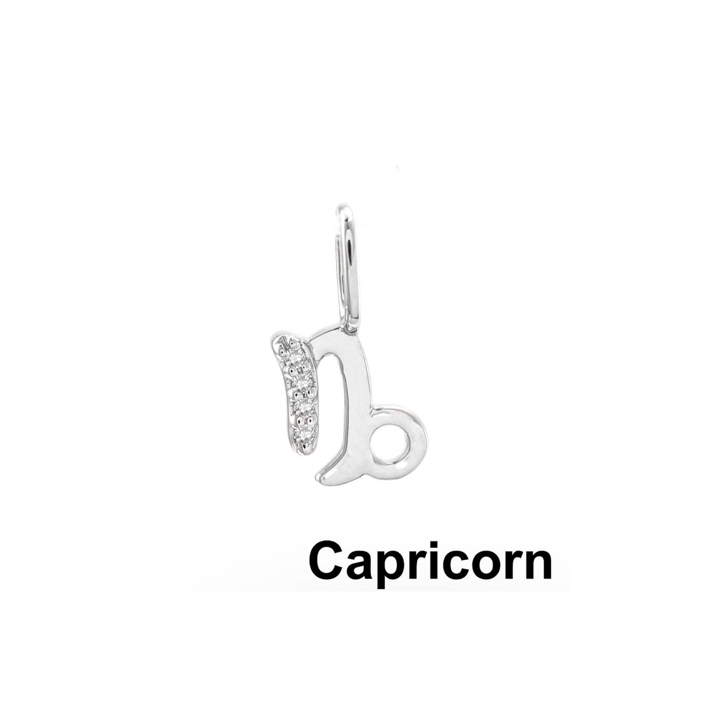 14k Gold Capricorn Zodiac Sign Pendant