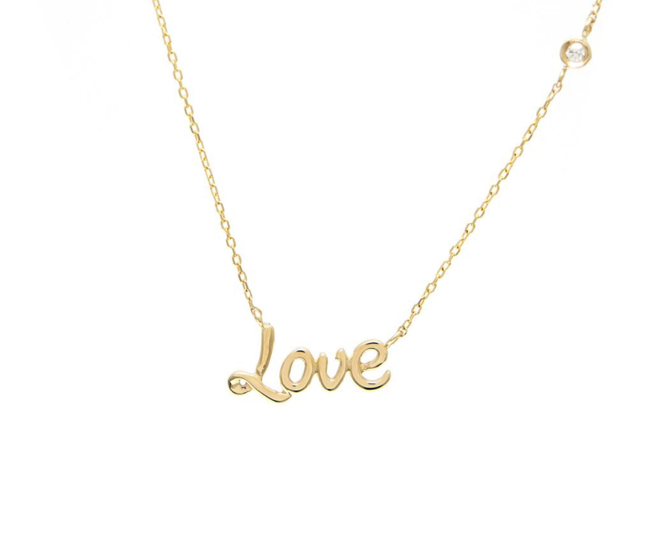 14k Gold Love Necklace