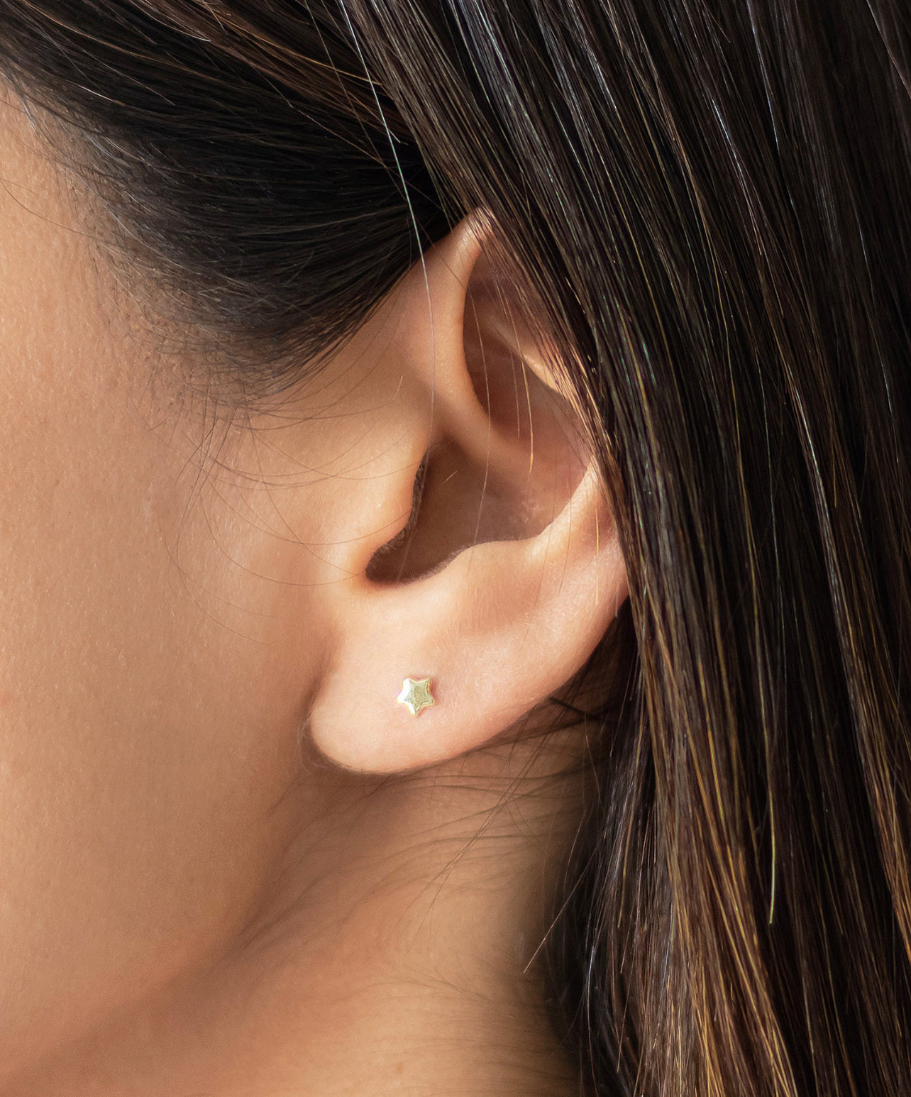 14k Gold Star Earrings