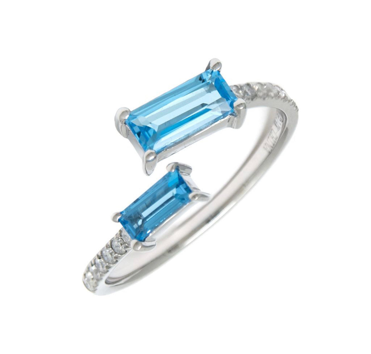 14k Gold Double Baguette Ring