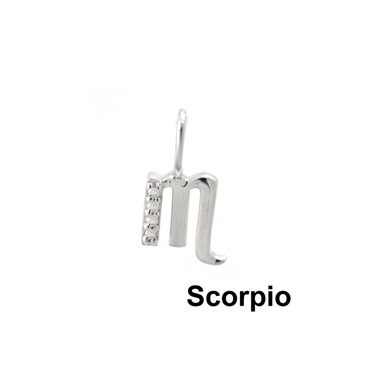 14k Gold Scorpio Zodiac Sign Pendant