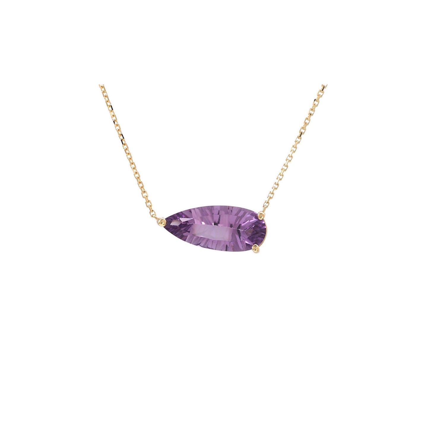 14k Gold Amethyst Necklace