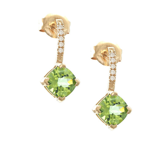 14k Gold Diamonds & Peridot