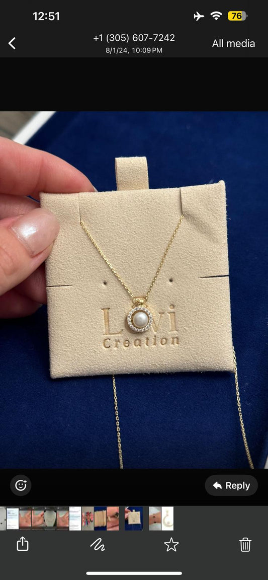 14k Gold pearl chain Vanessa