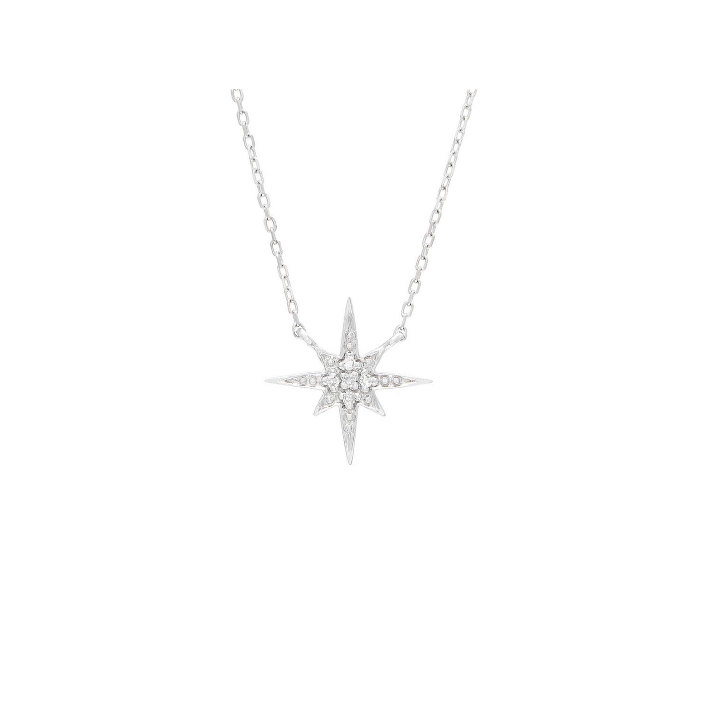 14k Gold & Diamond Mini Star Necklace