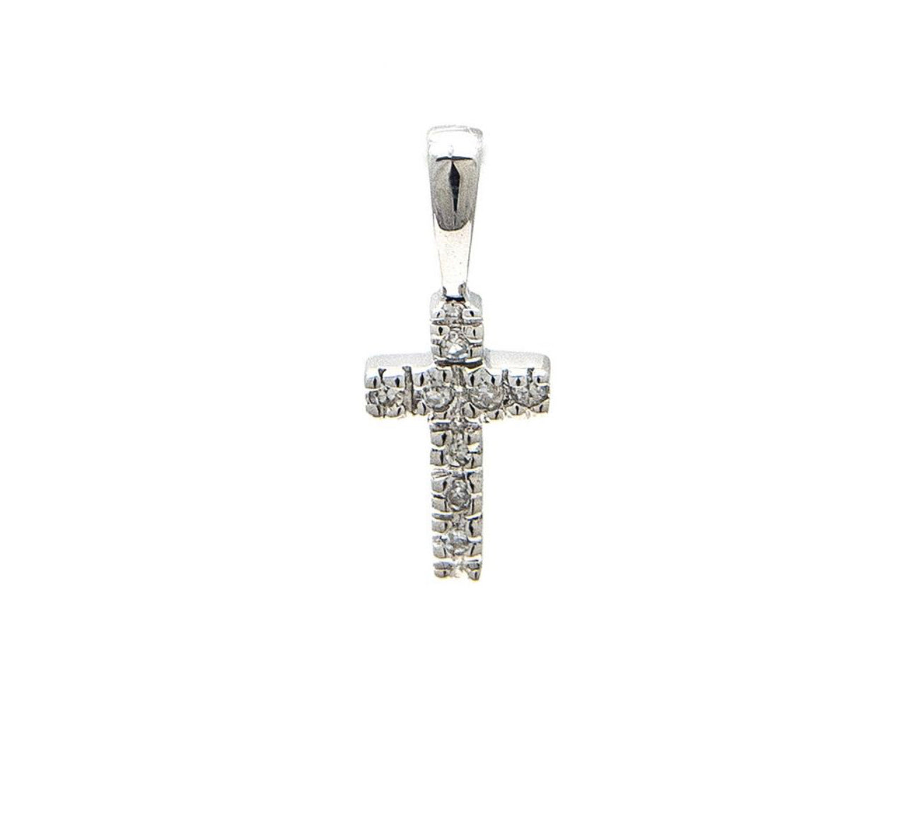 14k Gold Cross with Diamonds