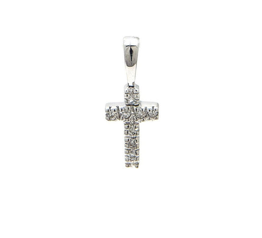 14k Gold Cross with Diamonds