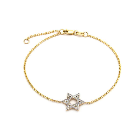 14k Gold Jewish Star with Diamonds