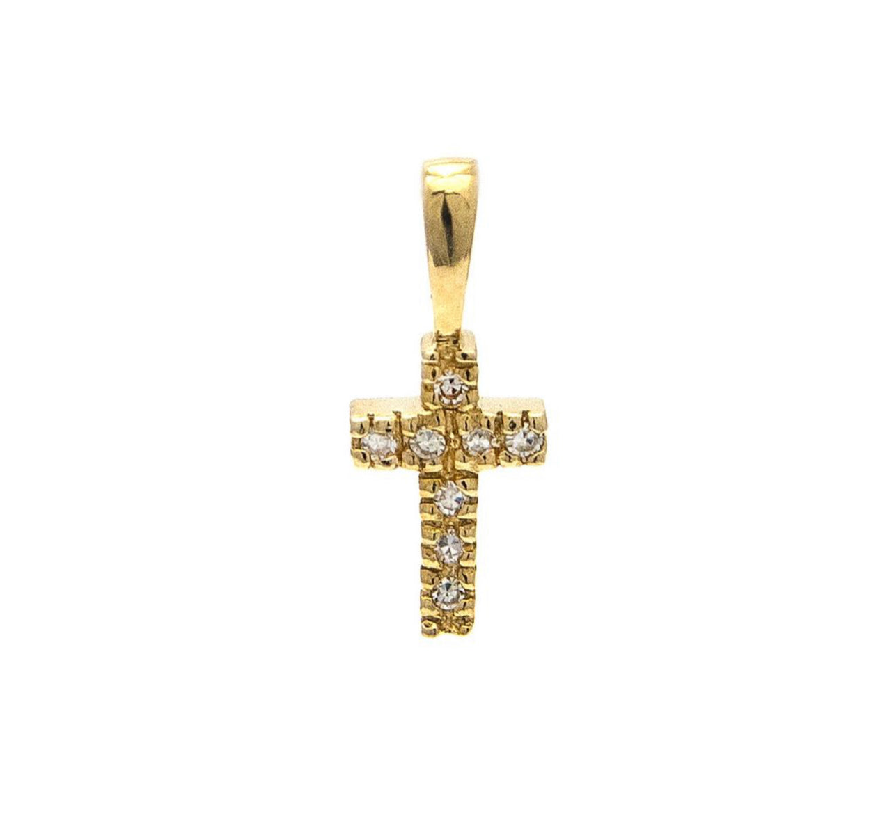 14k Gold Cross with Diamonds