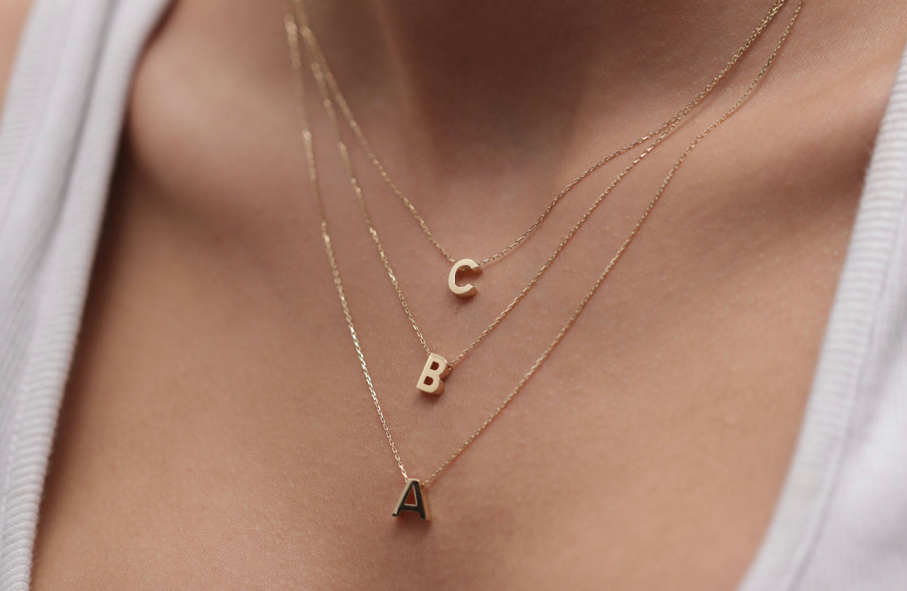 14k Gold Letter Necklace